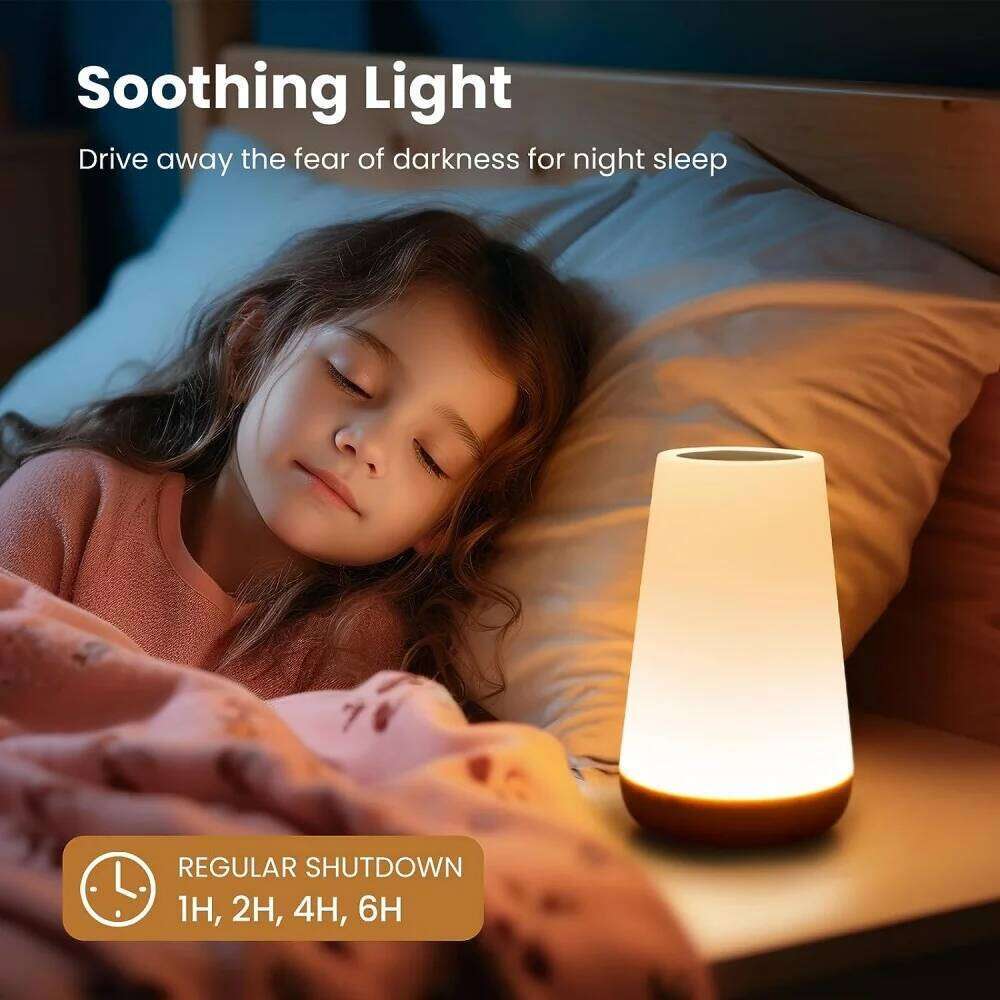 Usb Rechageable Dimmable Touch Bedroom Portable Table Bedside Lamp 13 RGB Colors Lights Baby Kids Night Light Z260127