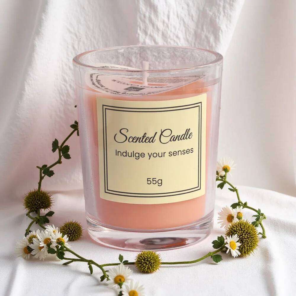 Hot Christmas Premium Box Glass Handmade Soy Wax Smokeless Creative Aromatherapy Candle Companion Gift Y260127