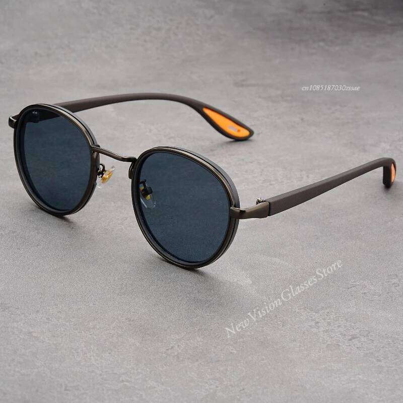 Vintage Outdoor Sunglasses Men Round Fashion Plastic Titanium High Quality Sun Man UV Protection Glasses Woman Z260127