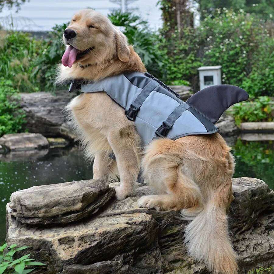 Pet Jacket Clothes Vest Collar Harness Dog Swimming Summer Swimwear Mermaid Shark Life jacket XJ260127