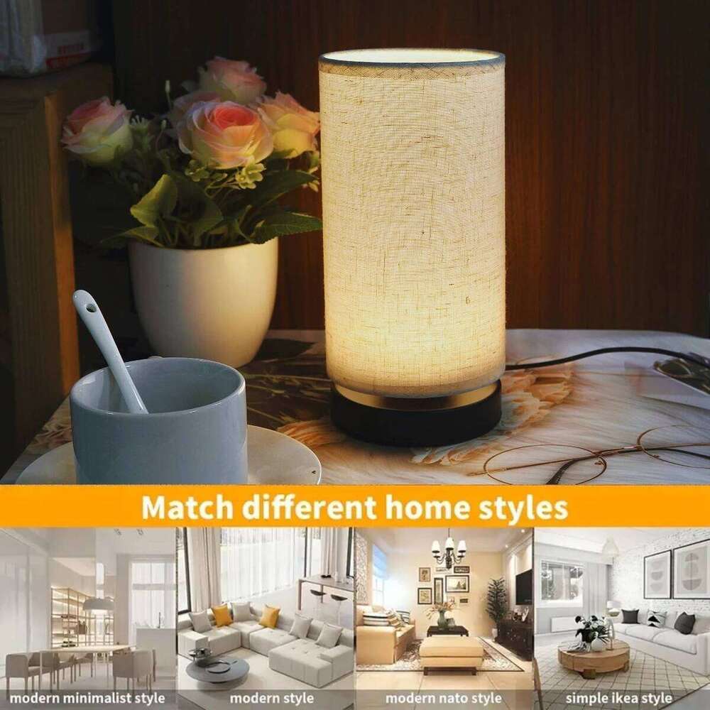Nordic fabric table lamp, USB powered, suitable living rooms, bedrooms, offices - perfect gift for holidays and birthdays Z260127