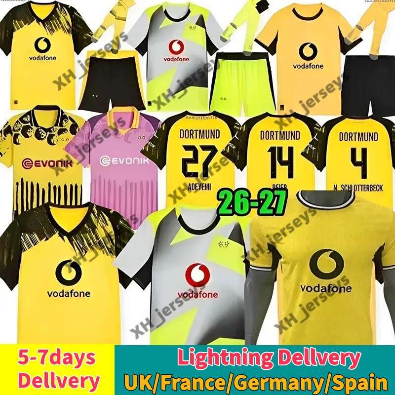26 27 Dortmund Trikot Jerseys BVBs Jersey HALLER 2025 2026 4th SABITZER Football Shirt Club World Cup Kit MOUKOKO Men Kids Kits Borussias Trikots