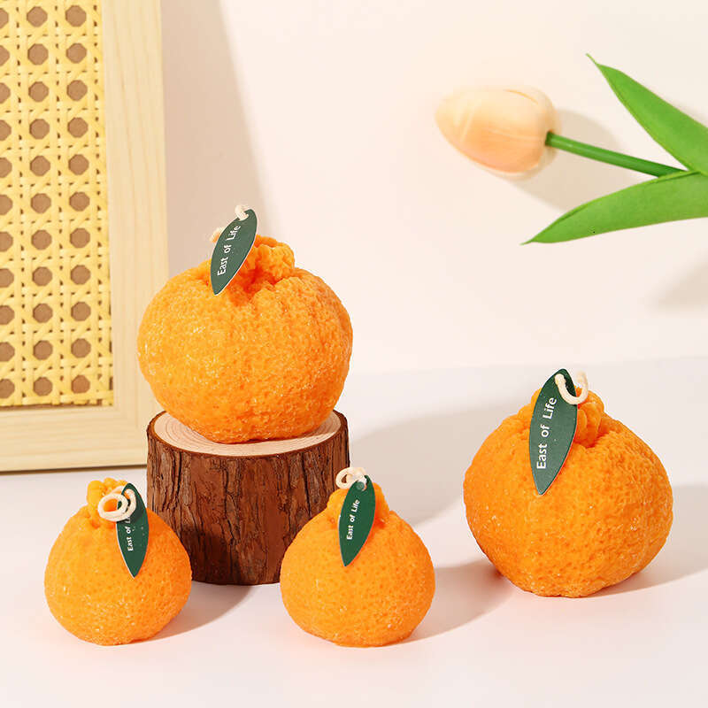 Creative Internet Celebrity Ugly Orange Scented Wholesale Fruit-Shaped Candle Wedding Favor Photography Prop Decoration Y260127