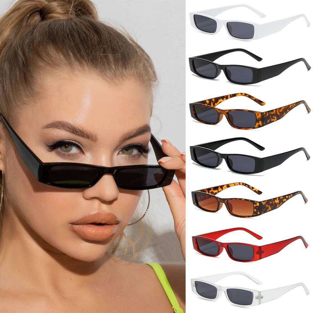 Small Rectangle Sunglasses Fashion Retro Square Narrow Frame UV400 Sun Glasses Trendy Vintage Streetwear Unisex Eyewear Shades Z260127