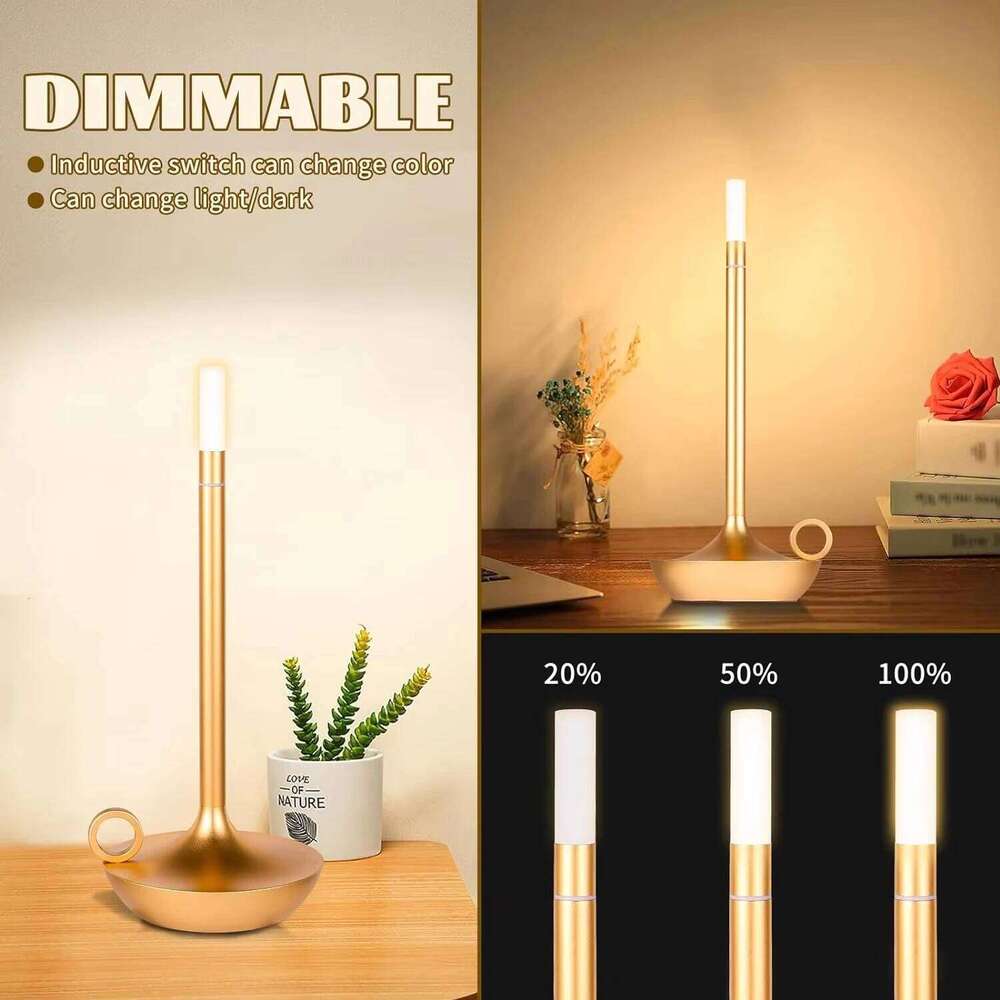 LED Candlelight Camper Table Lamp Rechargeable Touch Night light For Home Descoration Dinner Creative Atmosphere Desk lamp Z260127