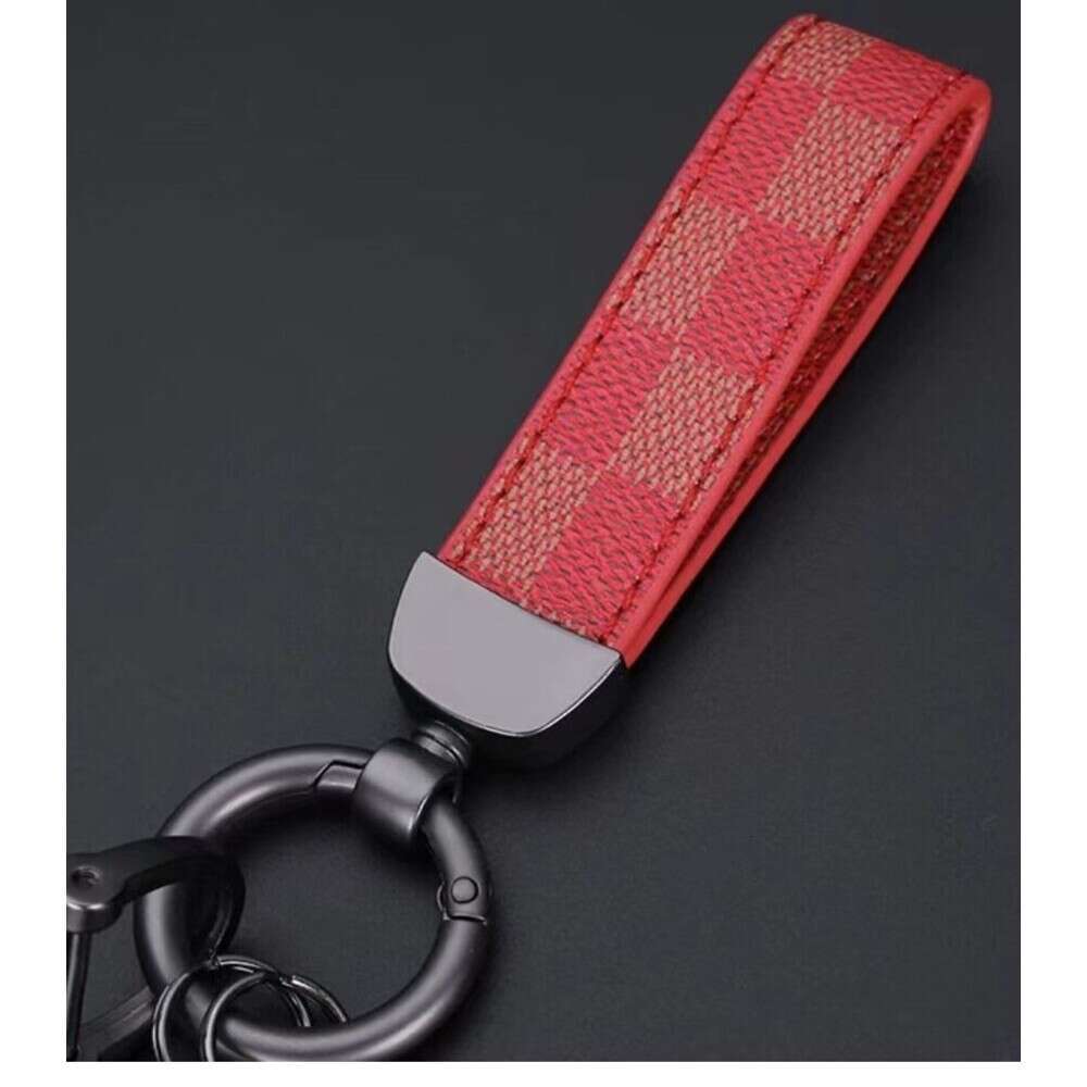 New Floral Leather High-end Waist Hanging Key Ring Metal Keychain for Men and Women Car Accessories S260126 a39