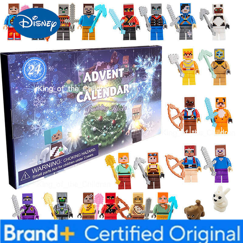 Disney Marvel Advent Calendar Box Figure Anime Action Figure Model Building Blocks Christmas Advent Calendar Countdown Kids Toys H251222