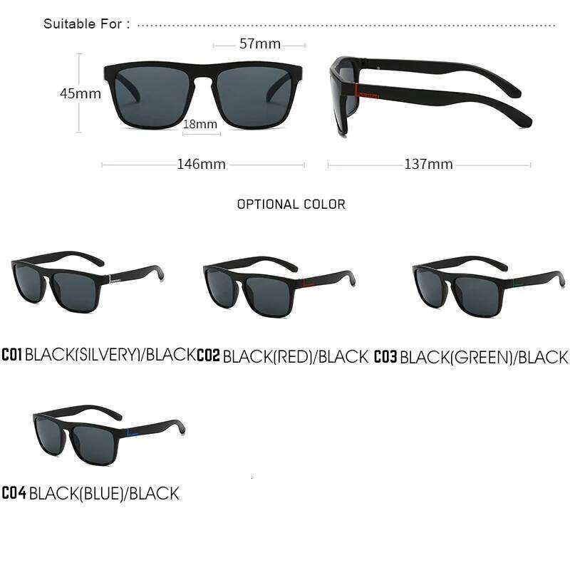Classic Men's Sunglasses Vintage Square Male Sun Glasses Women Fashion Black Outdoor Sports Shades UV400V Z260127