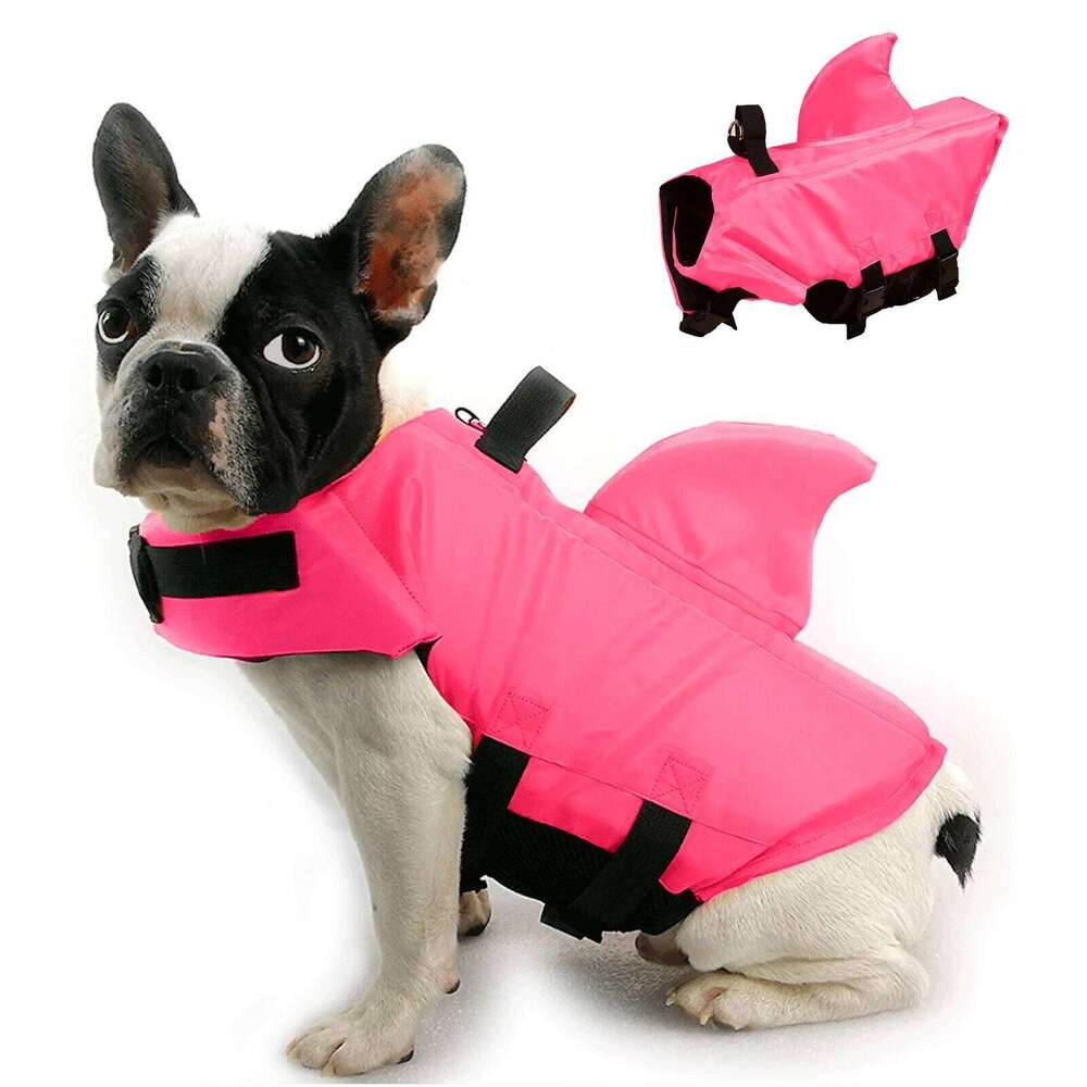 Dog Life Jacket Enhanced Buoyancy Small Shark Swimming Clothes Safety Vest with Handle for Medium Large Dogs Surfing XJ260127