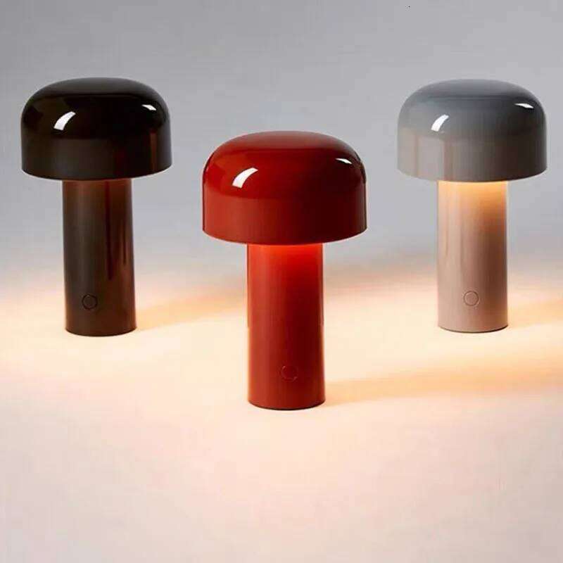 Italian mushroom Nordic restaurant bar bedside ambient portable night light charging table lamp bedroom Z260127