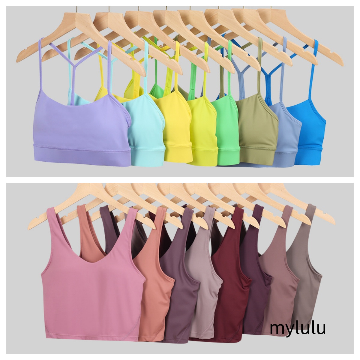 Womens Yoga Bra Yoga Sport High Impact Fitness Seamless Top Gym Women flow Y -bra and U-bra Active Wear Yoga Workout Vest Sports Tops Same Style