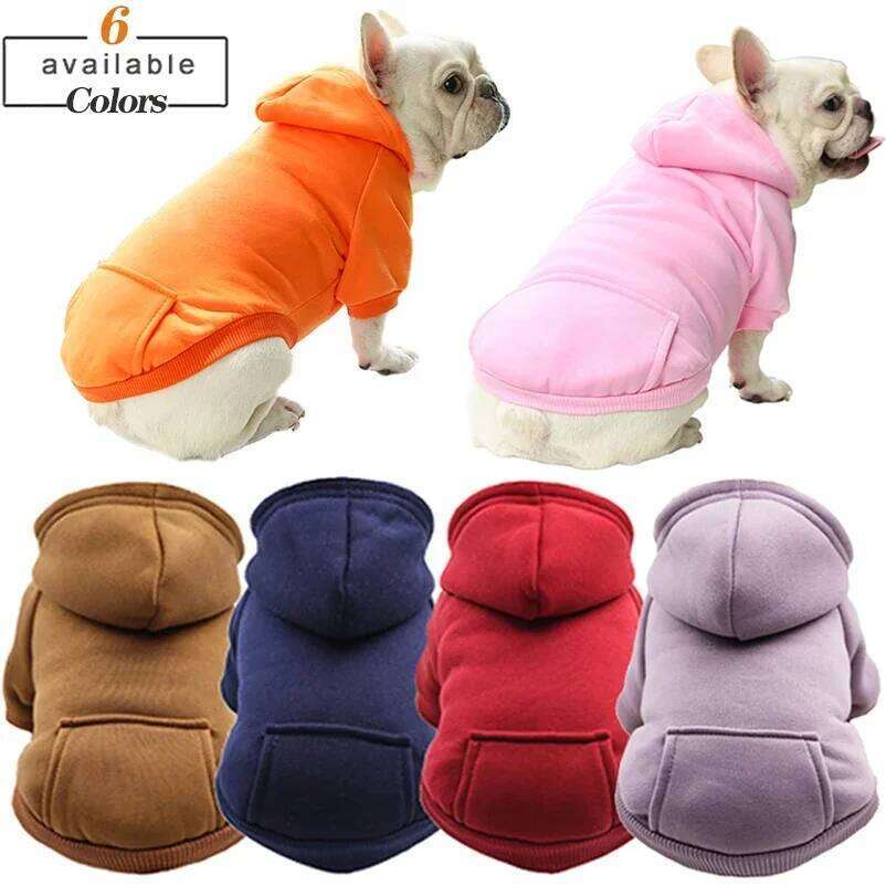 Autumn Winter Hoodies Warm Coat Sweater Small Medium Dog Puppy Cat Jacket Pet Clothes Chihuahua French Bulldog Costume XJ260127