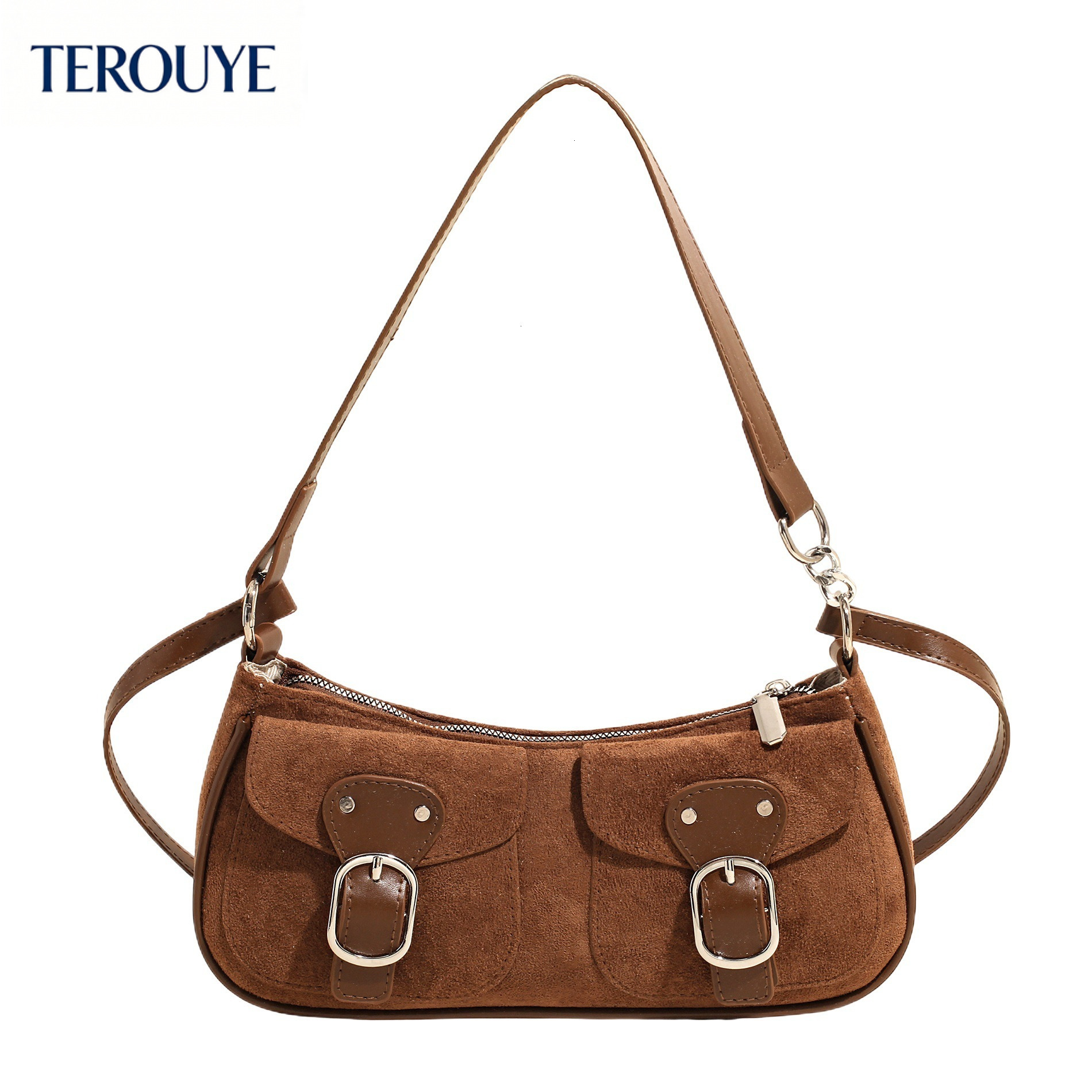 TEROUYE Autumn/Winter New French Style Retro Light bag Luxury Fashion Personality Versatile Trendy Style Women's Underarm Bag bag