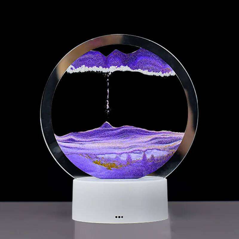 Internet Celebrity Atmosphere Creative Quicksand Ornament Hourglass Sand Painting 3d Night Lamp Table Bedside Bedroom Z260127