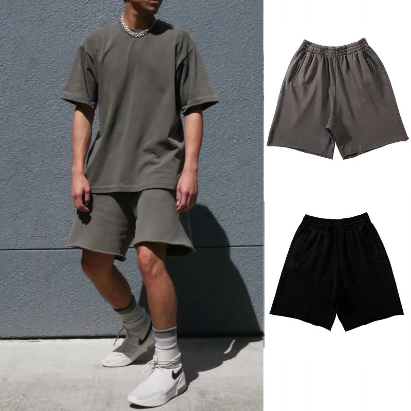 Summer Outdoor Surfing Training Cotton Sport Grey Shorts Mens Loose Soft High Street Motorcycle Casual Running 260127