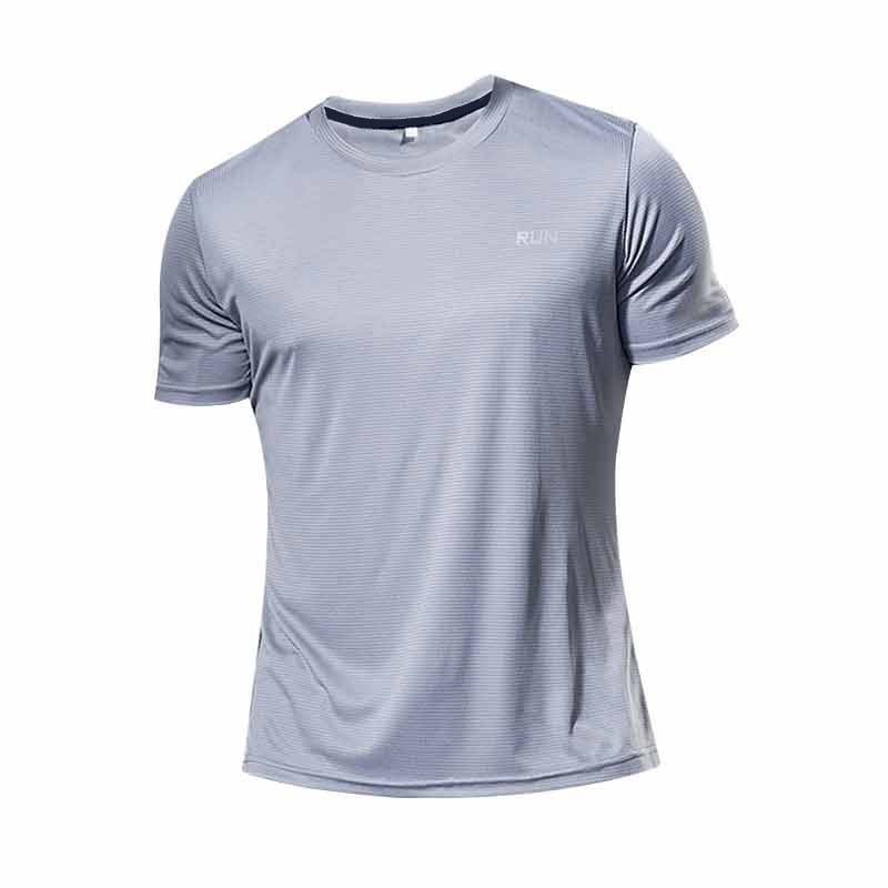 2026 Summer Men's Sports T-shirt Ice Silk Loose Quick Drying Fitness Short Sleeve Casual Cool Breathable Top Free Shipping