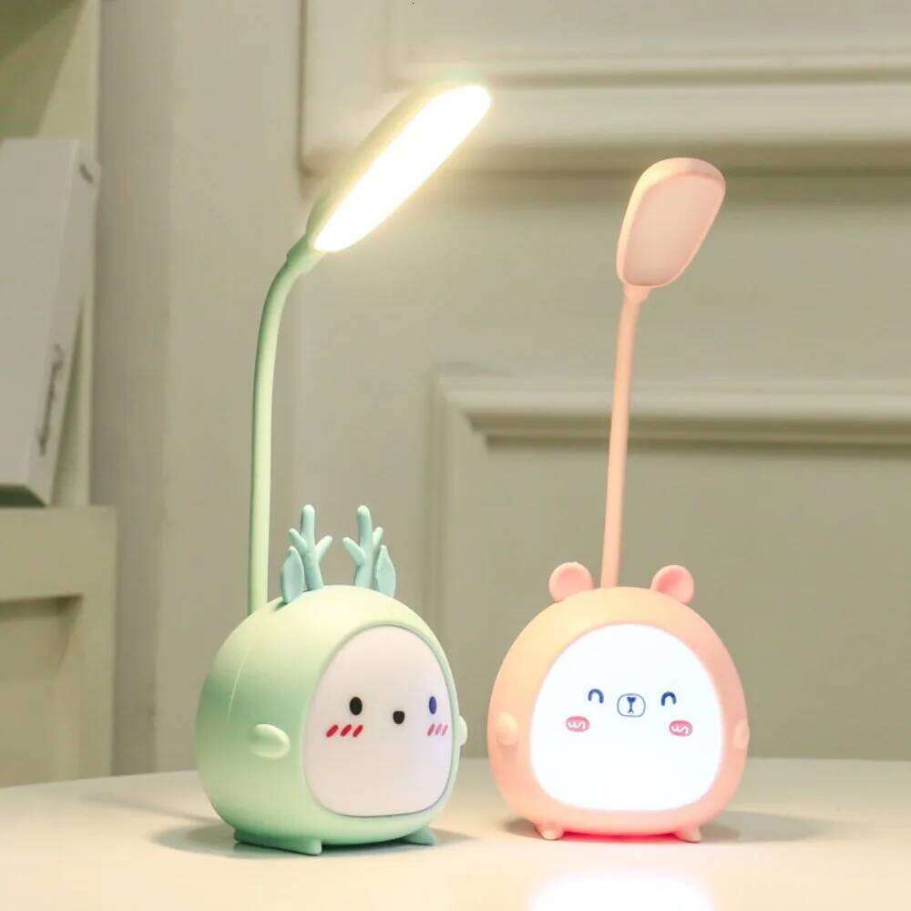 New creative cartoon deer cute LED charging eye protection night light student bedroom dormitory folding reading desk lamp Z260127