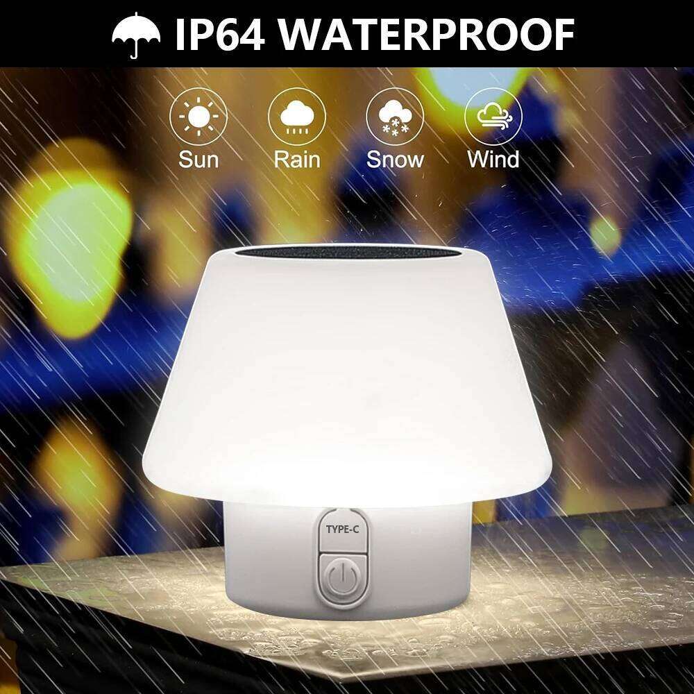 Mini Mushroom Outdoor Solar USB Powered Table Lamp Portable Camping Light Waterproof Patio Garden Restaurant Decor Z260127