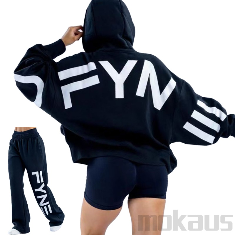 Dfynely Yoga Hoodie Straight Trousers Drawstring Pants Loose Pants Women Casual Jogging Sweatpants Gym Clothing Man Women Workout Exercise Fitness Athletic S-3XL
