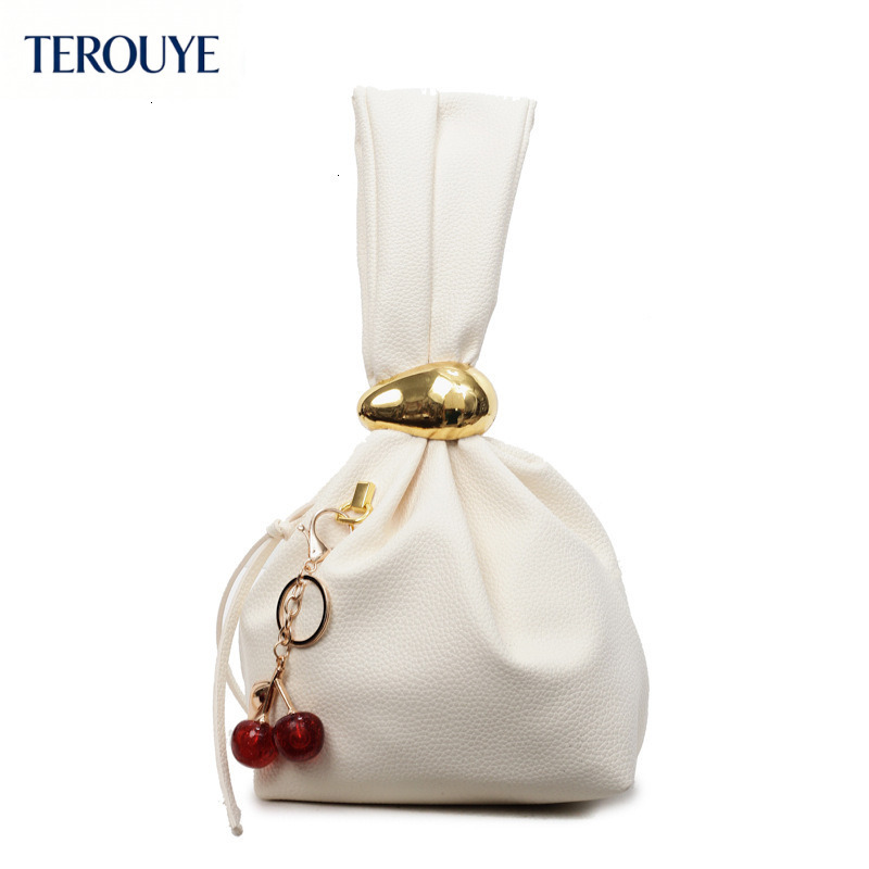 TEROUYE autumn and winter new women's pleated handbag retro light luxury style elegant lychee pattern bag personalized women's shoulder bag