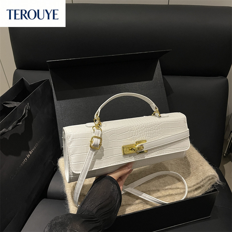 TEROUYE Korean style niche casual style women's handbag autumn and winter new fashion rectangular bag texture retro luxury