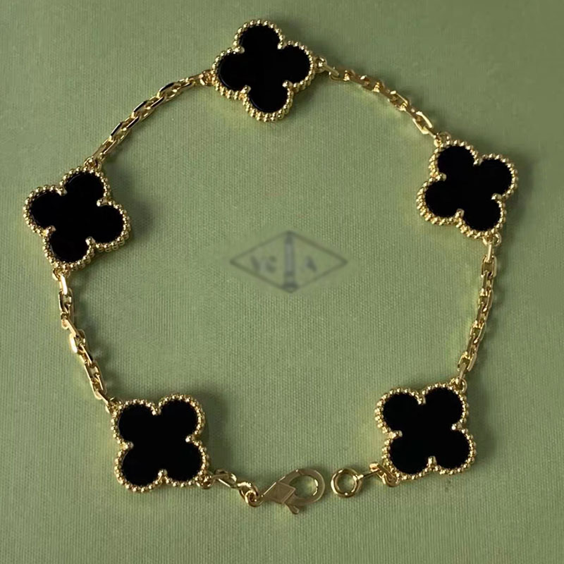 Classic Four-Leaf Clover Bracelet Brand Design Bracelet Women 18K Gold Mother-of-Pearl Bracelet Designer Bracelet