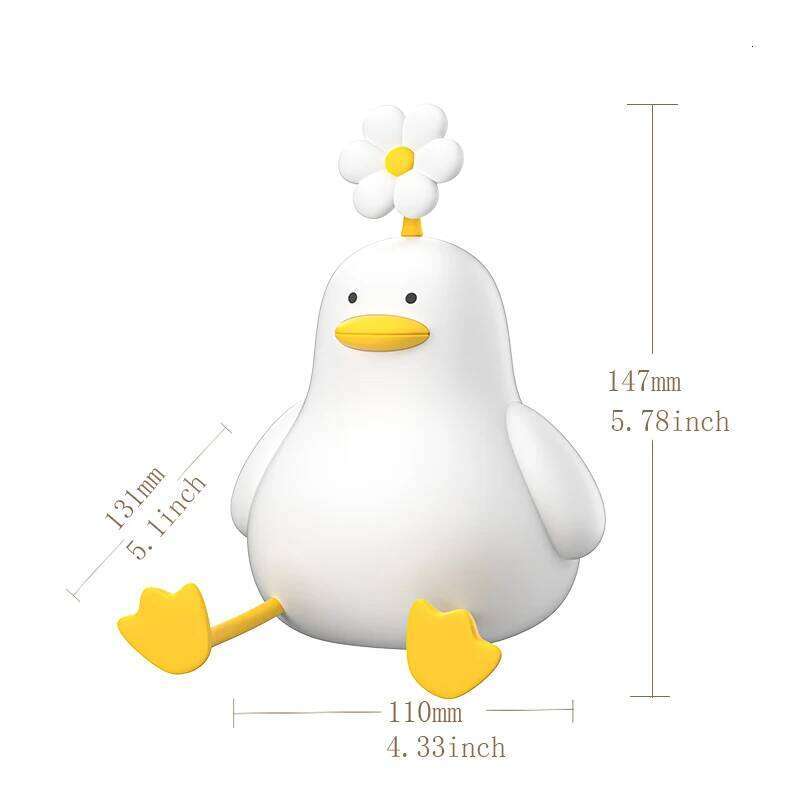 Cute Duck Led Night Light USB Rechargeable Nightlights Silicone Lamp Touch Switch Children Kid Bedroom Decoration Birthday Gift Z260127