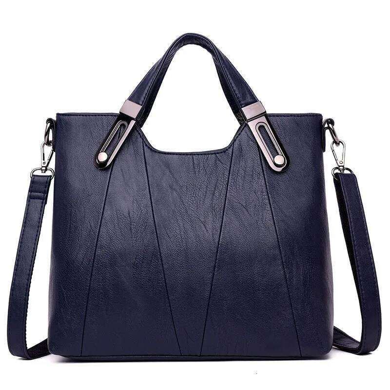 Fashion Women Shoulder Simple Solid Color Large Capacity Tote Crossbody Bag