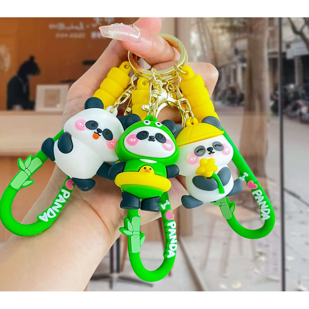 National Trend Premium Panda Plush Keychain PVC Soft Rubber Pendant Cartoon Creative Accessories Wholesale S260126 b47