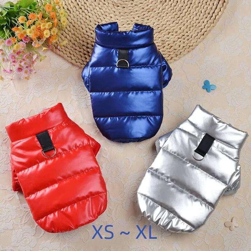 Waterproof Jacket Small Clothes York Coat Little Hoodie for Chihuahua, Pet Products Dog Leash Winter XJ260127