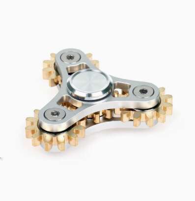 Finger gyroscope with gear linkage featuring nine teeth and made of pure copper metal alloy H260127 - view 6