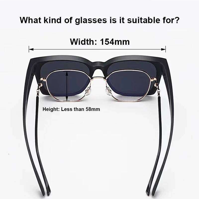 Polarized Sunglasses Men Women Wear Over Myopia Prescription Glasses Fashion Outdoor Fishing Driving Goggles Z260127