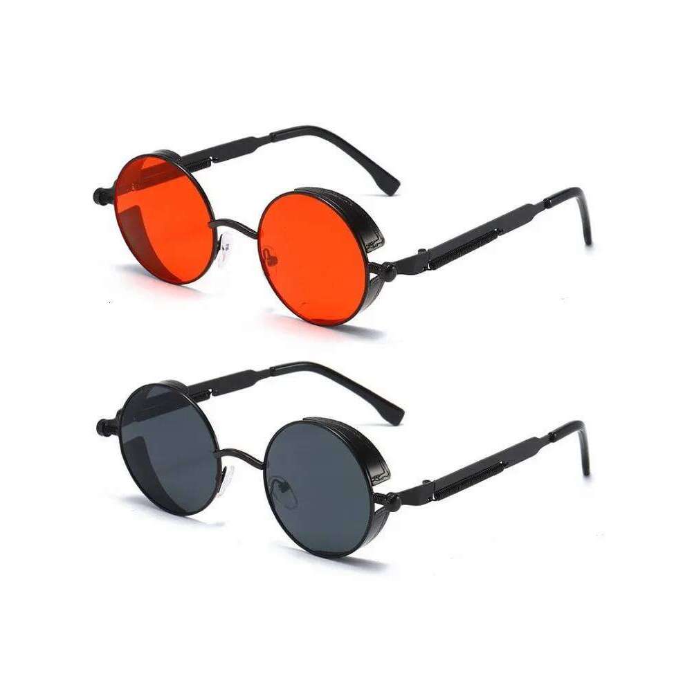 Metal Steampunk Sunglasses Men Women Fashion Round Brand Vintage Sun Glasses High Quality Oculos de sol UV400 Z260127