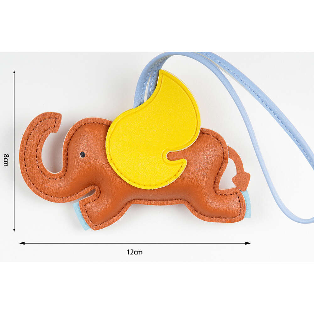 New Elephant Pendant Leather Creative Backpack Car Keychain 3D Accessories In Stock Wholesale S260126