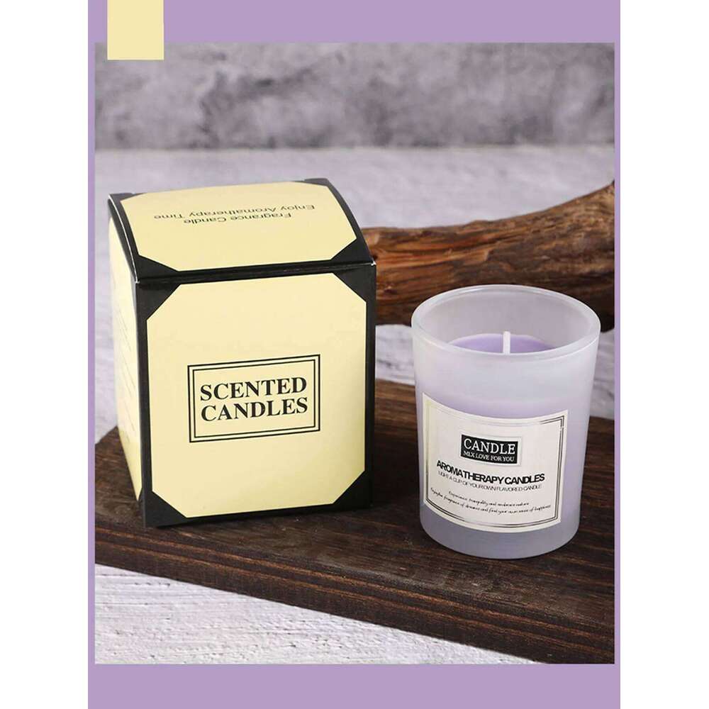 Coloured premium frosted cup scented candle for home and hotel, creative fragrance gift ornament Y260127