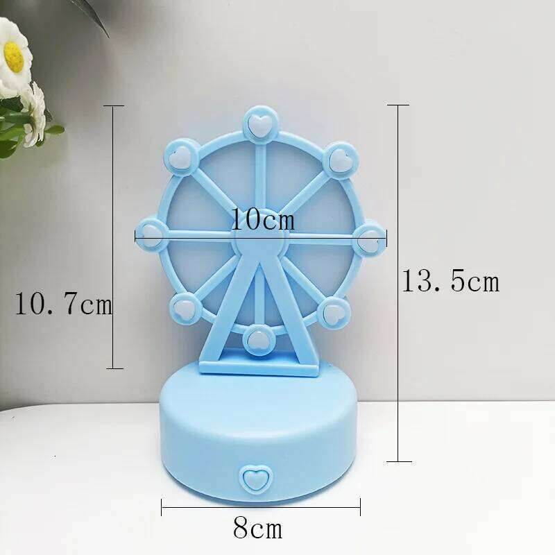 Cute Ferris Wheel Modeling Night Romantic Ambient Light Desktop Ornaments Decorations Children Light-emitting Toys Z260127