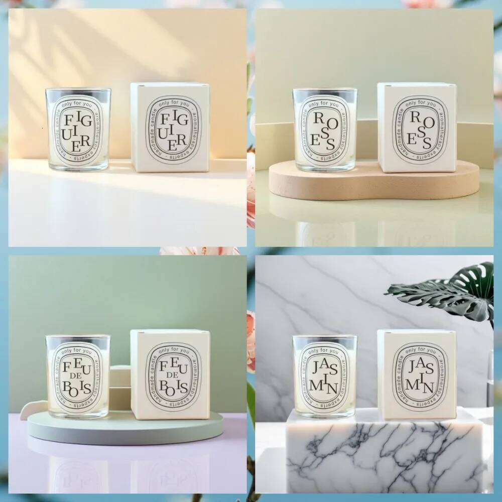 Candle Essential Fragrance Christmas Romantic Gift Clear Jar Scented Candles Light for Wedding Guests Y260127