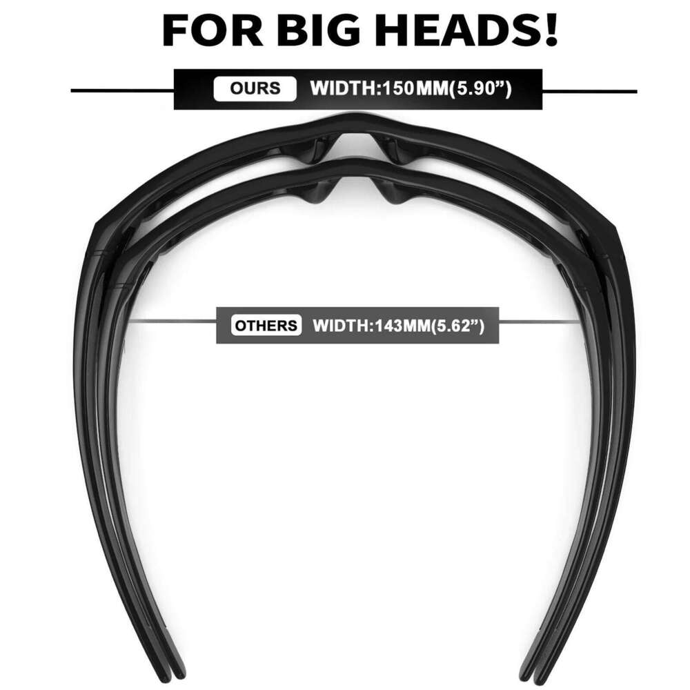 MAXJULI Z87 Men's Sunglasses TR90 Ultralight UV400 Protection Oversized Sports Driving Glasses for Big Wide Heads Z8236 Z260127