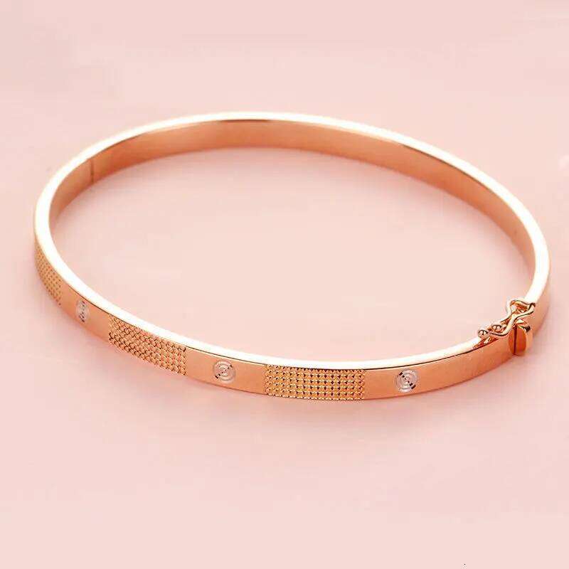 Creative 585 Purple Three Color Circular Plated 14K Rose Gold for Women Charms Bracelet Fashion Banquet Jewelry XJ260127