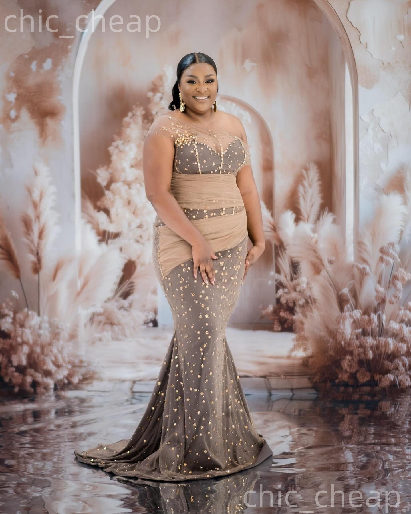 2026 Plus Size Mermaid Gray Mother Of Bride Dresses One Shoulder Crystals Evening Party Mama's Dress Vintage 50's Birthday Wedding Guest Gro