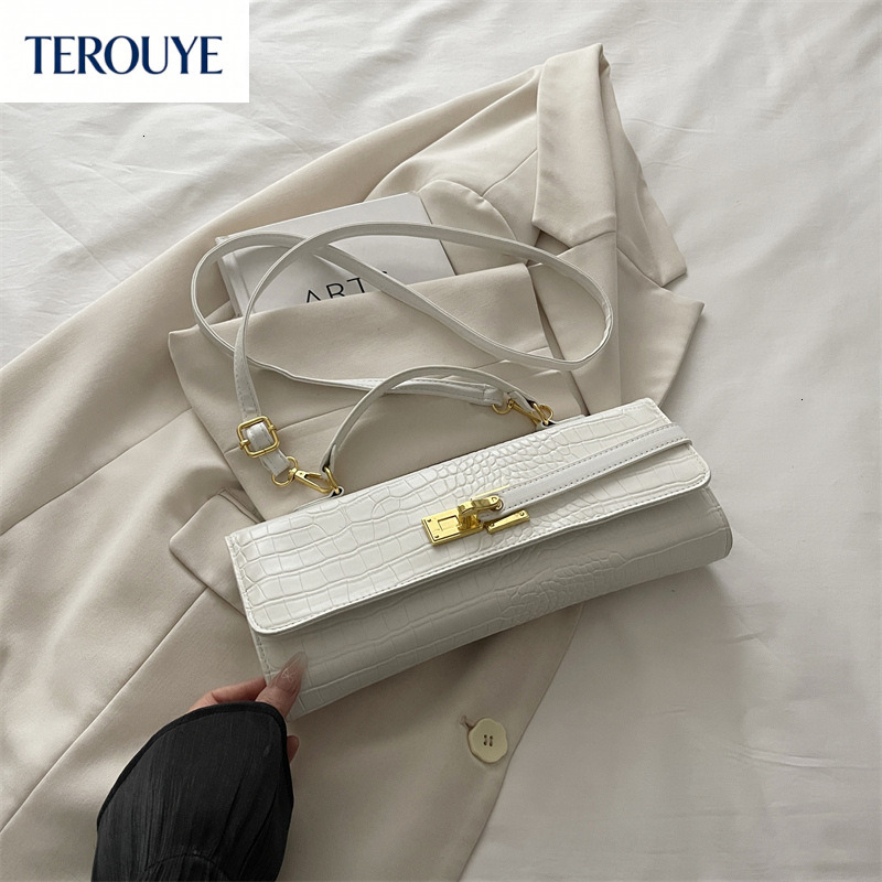 TEROUYE Korean style niche casual style women's handbag autumn and winter new fashion rectangular bag texture retro luxury