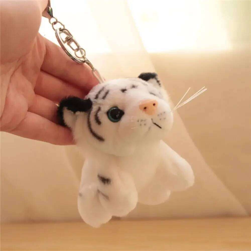 Cartoon Plush Keyring Stuffed Tiger Toys Soft Animal Charm Cute Key-Rings Children's Bag Purse Backpack Wallet Keychains S260126 00d