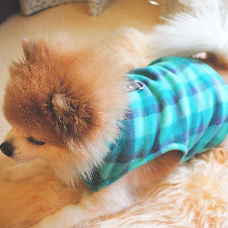 Warm Clothes Vest for Dog Puppy Fleece Clothing Soft Plaid Costume Doggy Autumn Winter Animal Pet Jacket Coat XJ260127