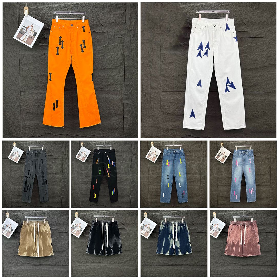 2026 Designer Jeans Chrome 25 New Men's Women's Designer Make Old Washed Trousers Letter Prints pant Long Style High Quality Jeans Motorcycle Cross Straight Ba