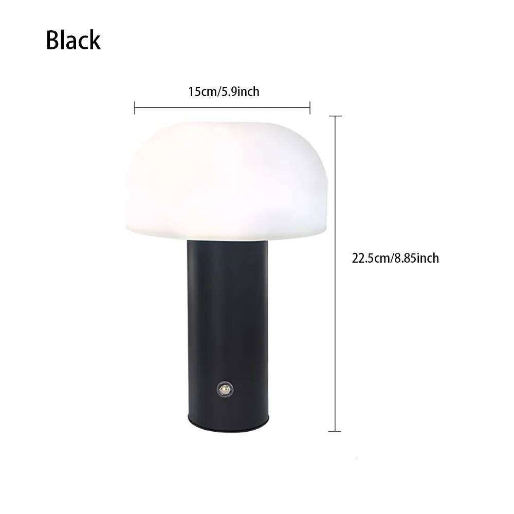 New LED Charging Table 3-colors Dimming Desk Lamp Mushroom Night Light for Bar Restaurant Bedroom Decoration Z260127