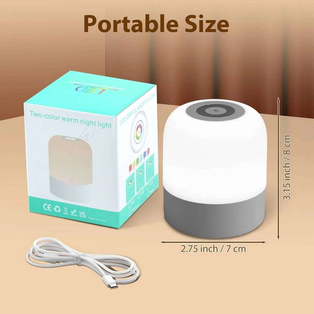 1pcPortable Baby Light,3 Colours Egg Nursery,Rechargeable Night Light for Kids,Small Cordless Table&Bedside Lamp Z260127