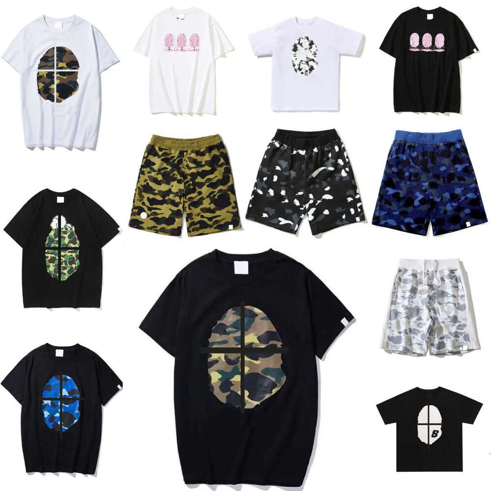 mens designer t shirt Shark graphic tee Double Sided tops Luxury street Bapestshirts Cotton short sleeve round neck summer tshirt men clothes