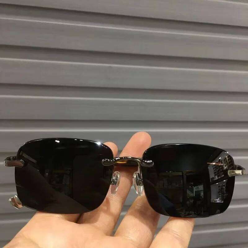 High Definition UV400 Punk Sunglasses Fashion Gradient Frameless Eyewear Rectangle Sun Glasses for Women & Men Z260127