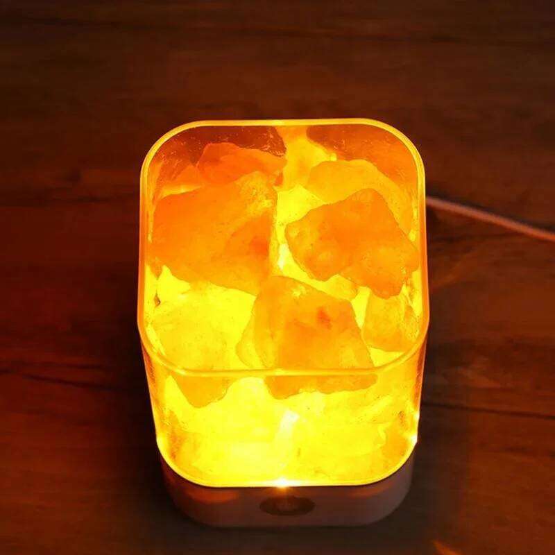 Usb Power Supply Natural Himalayan Salt Lamp Unique Crystal Salts Night Light Home Bedroom Lighting Decor Crafts 7 Color Lights Z260127