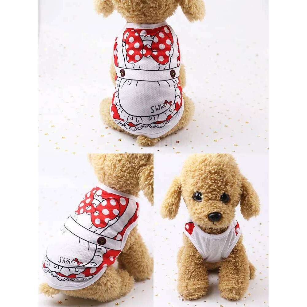 Dog Cat Puppy Kitten Pet Cartoon Spring Summer Autumn Cotton Clothes Clothing Vests Coats Jackets Shirt Dresses Costume XJ260127